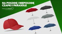 Gadżety polecane - na pogodę i niepogodę – czapki i parasole reklamowe z logo Twojej firmy