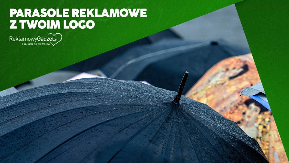 Parasole reklamowe z logo – mobilna reklama firmy, która pracuje podczas każdej jesiennej ulewy