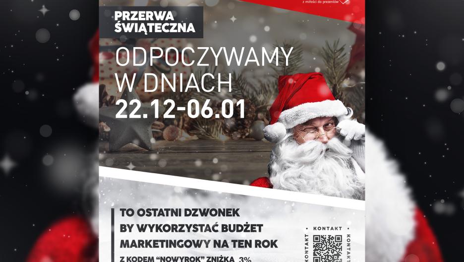 Przerwa świąteczna 22.12–06.01