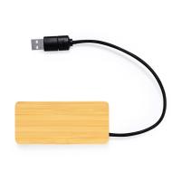 Bambusowy hub USB i USB typu C