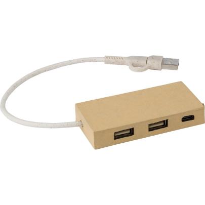 Hub USB 2.0 z papieru z recyklingu