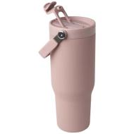 Kubek Bronx o pojemności 900 ml, z izolacją próżniową, wykonany ze recyklingowanej stali nierdzewnej