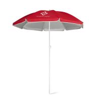 PARANA. Odchylany parasol plażowy 210T ze srebrną podszewką
