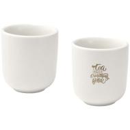 Male filiżanki ceramiczne do espresso o pojemności 90 ml - zestaw 2 sztuk