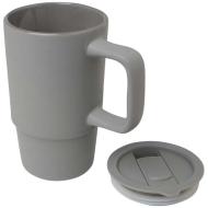 Carter kubek ceramiczny o pojemności 450 ml z plastikową pokrywką