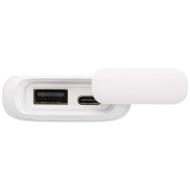 Alkes wodoodporny powerbank z karabińczykiem o pojemności 5000 mAh i mocy 12 W, wykonany z tworzyw s