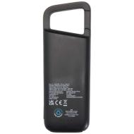 Alkes wodoodporny powerbank z karabińczykiem o pojemności 5000 mAh i mocy 12 W, wykonany z tworzyw s