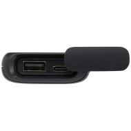 Alkes wodoodporny powerbank z karabińczykiem o pojemności 5000 mAh i mocy 12 W, wykonany z tworzyw s