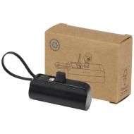 Alnair powerbank o pojemności 5000 mAh i mocy 10 W, wykonany z tworzyw sztucznych pochodzących z rec