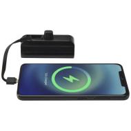 Alnair powerbank o pojemności 5000 mAh i mocy 10 W, wykonany z tworzyw sztucznych pochodzących z rec