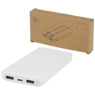 Adhil powerbank o pojemności 10.000 mAh i mocy 10 W z tworzyw sztucznych pochodzących z recyklilngu 