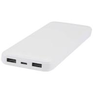 Adhil powerbank o pojemności 10.000 mAh i mocy 10 W z tworzyw sztucznych pochodzących z recyklilngu 