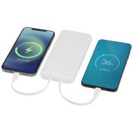 Adhil powerbank o pojemności 10.000 mAh i mocy 10 W z tworzyw sztucznych pochodzących z recyklilngu 