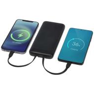 Adhil powerbank o pojemności 10.000 mAh i mocy 10 W z tworzyw sztucznych pochodzących z recyklilngu 