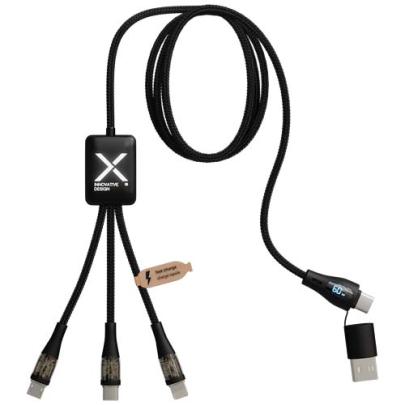 SCX.design C51 kabel do szybkiego ładowania 5 w 1 o mocy 60 W z tworzywa sztucznego rPET