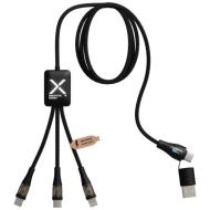 SCX.design C51 kabel do szybkiego ładowania 5 w 1 o mocy 60 W z tworzywa sztucznego rPET