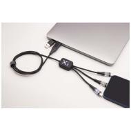 SCX.design C51 kabel do szybkiego ładowania 5 w 1 o mocy 60 W z tworzywa sztucznego rPET