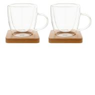 Mocaboo szklany zestaw do espresso / filiżanki