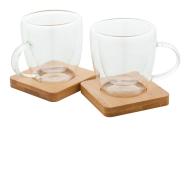 Mocaboo szklany zestaw do espresso / filiżanki