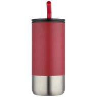 Grayson izolowany kubek z certyfikatem RCS z recyklingu o pojemności 480 ml z silikonową słomką