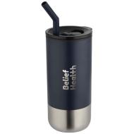 Grayson izolowany kubek z certyfikatem RCS z recyklingu o pojemności 480 ml z silikonową słomką