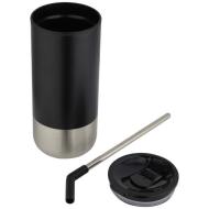 Grayson izolowany kubek z certyfikatem RCS z recyklingu o pojemności 480 ml z silikonową słomką