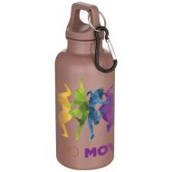 Oregon butelka na wodę o pojemności 400 ml z w jednolitym kolorze z karabińczykiem, wykonana z tworz