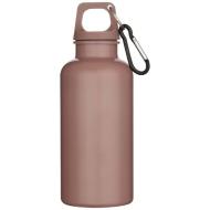Oregon butelka na wodę o pojemności 400 ml z w jednolitym kolorze z karabińczykiem, wykonana z tworz