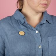 Przypinka bambusowa ROUND