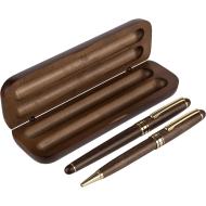 Zestaw piśmienniczy, długopis i pióro kulkowe