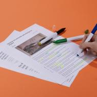 Długopis z zakreślaczem FLUO