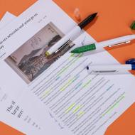 Długopis z zakreślaczem FLUO