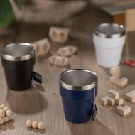 Kubek z recyklingowanej stali nierdzewnej MAKEL 300 ml