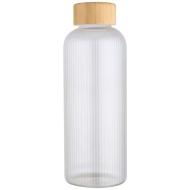 Mirage butelka ze szkła borokrzemowego o pojemności 650 ml z pojedynczą ścianką i zakrętką bambusową