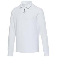 Apollo koszulka polo z zamkiem do połowy i długimi rękawami, uniseks 245 g/m²