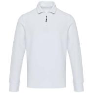 Apollo koszulka polo z zamkiem do połowy i długimi rękawami, uniseks 245 g/m²