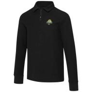 Apollo koszulka polo z zamkiem do połowy i długimi rękawami, uniseks 245 g/m²