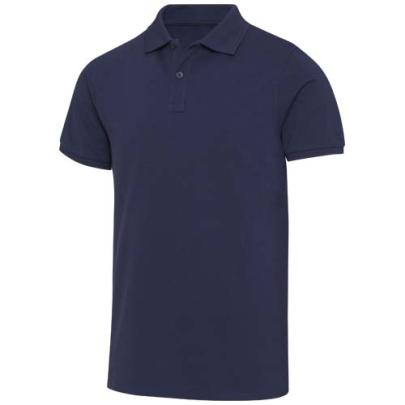 Beryl naturalna koszulka polo z recyklingu z krótkim rękawem, unisex, o gramaturze 220 g/m²
