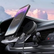 Samochodowy uchwyt do telefonu, magnetyczna ładowarka bezprzewodowa 15W Aukey