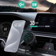 Samochodowy uchwyt do telefonu, magnetyczna ładowarka bezprzewodowa 15W Aukey