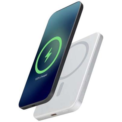 Powerbank Avis 5000 mAh z recyklingowanego aluminium posiadającego certyfikację RCS, z wbudowanym ma