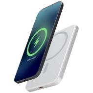 Powerbank Avis 5000 mAh z recyklingowanego aluminium posiadającego certyfikację RCS, z wbudowanym ma
