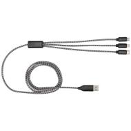 Alphecca - kabel ładujący 5 w 1 wykonany z recyklingowanego aluminium i tworzywa RPET