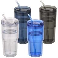 Kubek plastikowy Archer o pojemności 480 ml z podwójnymi ściankami