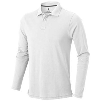 Męskie polo Calgary z długim rękawem 180 g/m²