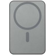 Powerbank Avis 10 000 mAh z recyklingowanego aluminium, z wbudowanym magnesem