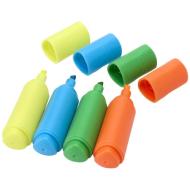 Zestaw minizakreślaczy wykonanych z tworzywa sztucznego pochodzącego z recyklingu