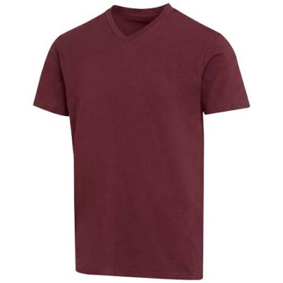 Balfour organiczna koszulka unisex z krótkim rękawem i dekoltem w serek, wykonana z materiału o gram