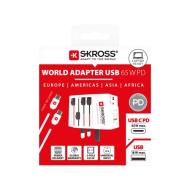SKROSS® MUV AC65PD – uniwersalna przejściówka z kablem USB-C