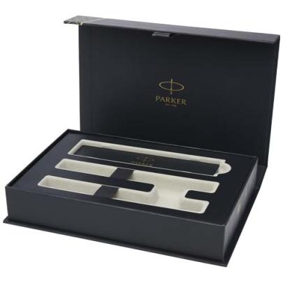 Parker IM Essentials – elegancki zestaw piśmienniczy: pióro i długopis, kolor czarny